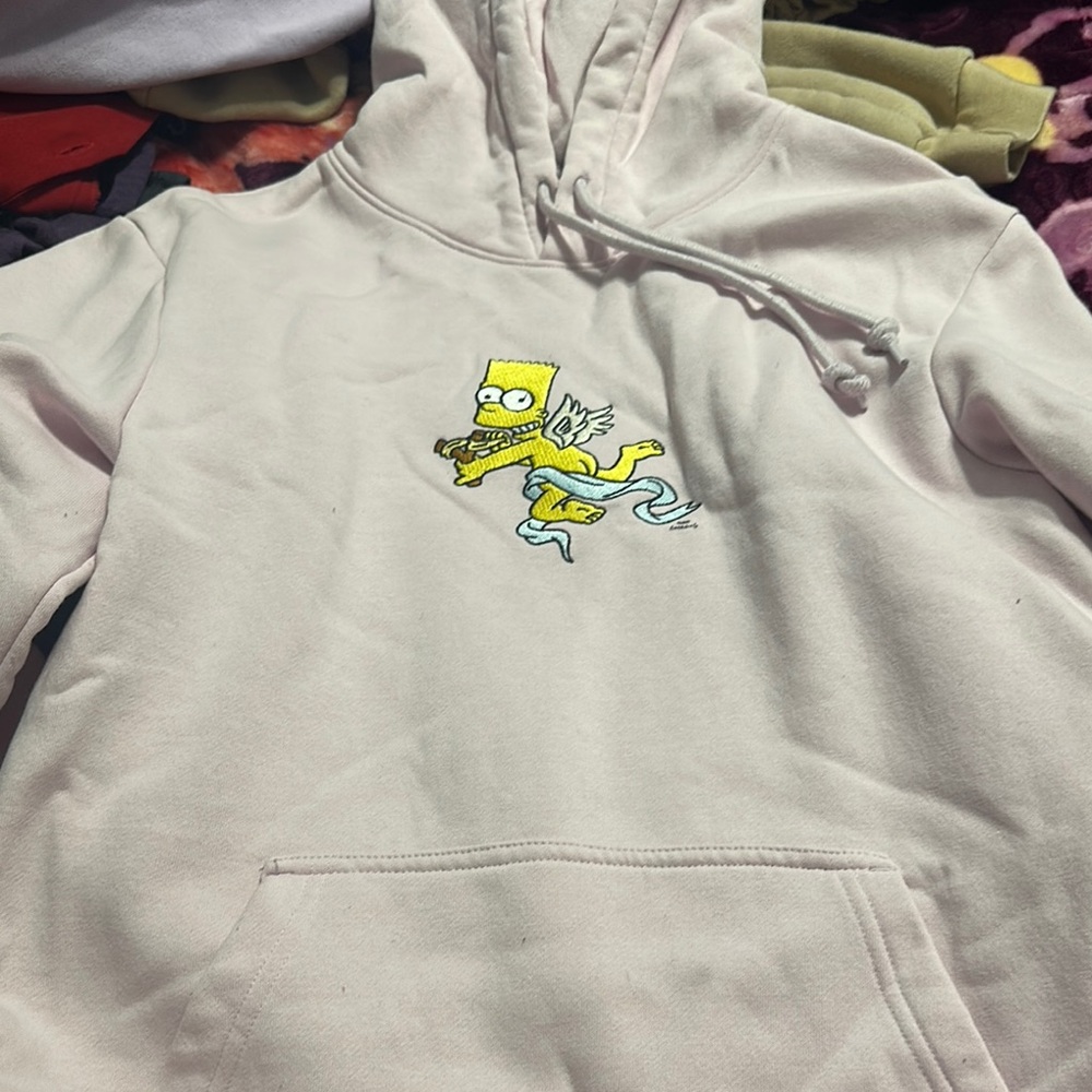 H&M Light Pink Hoodie with Graphic